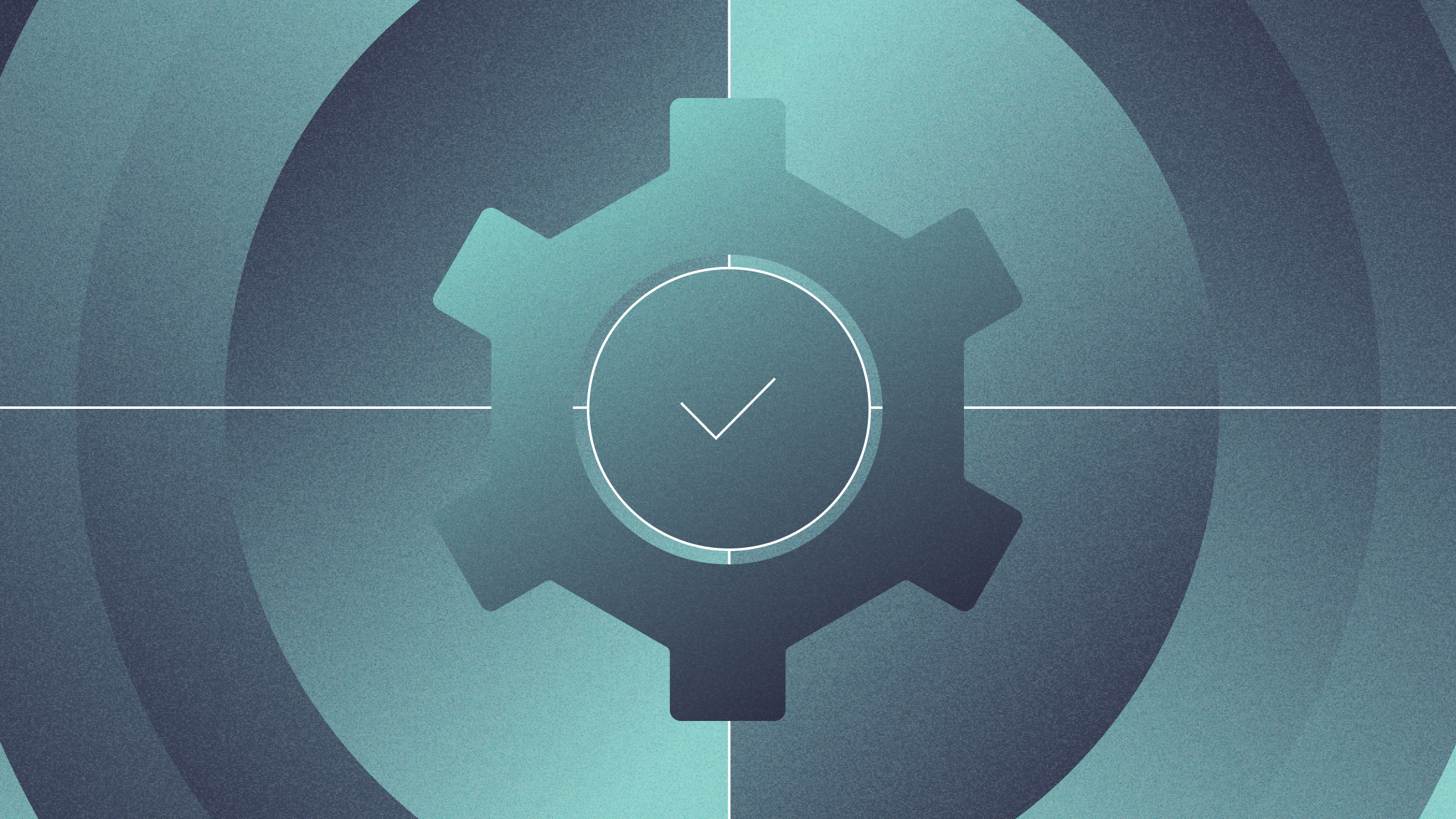 Co-centric circles with guarded checkmark in center