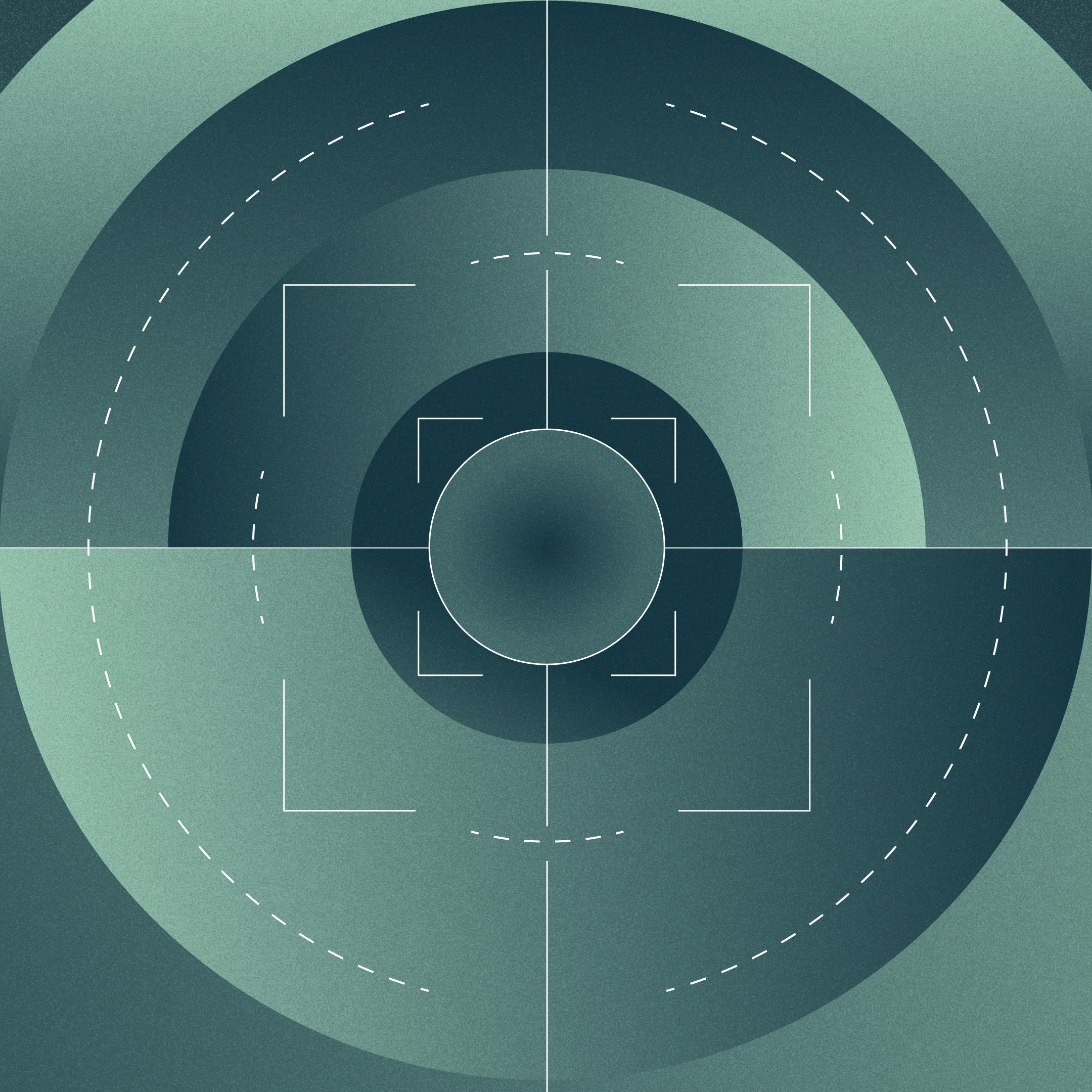 Target in co-centric circles and crosshairs