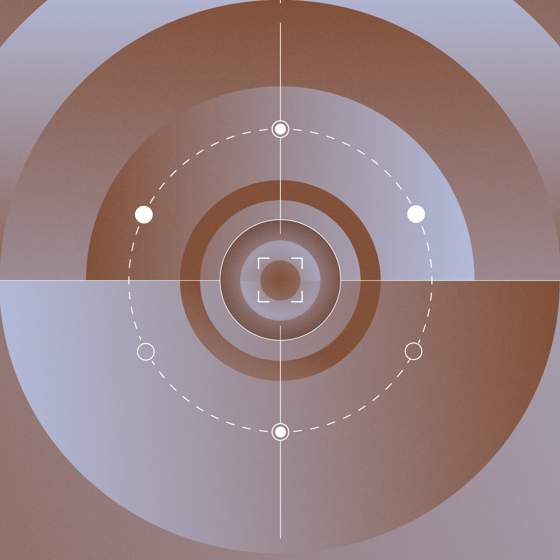 Co-centric circles and crosshairs