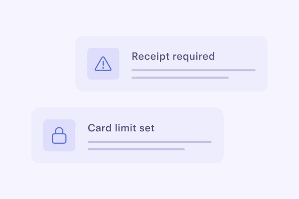 Expense management notifications