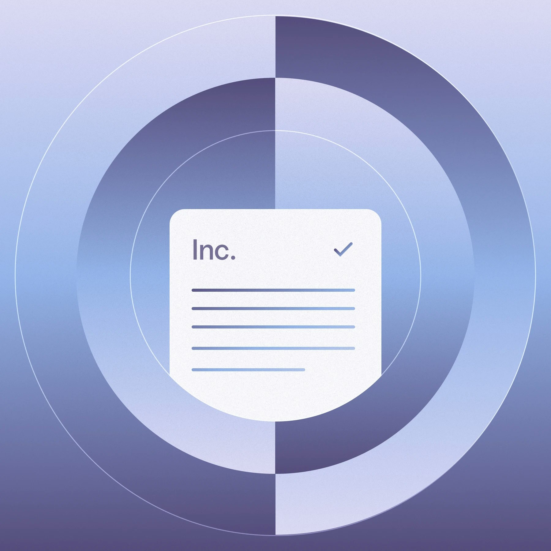 Illustration of incorporation document with a list and checkmarks.