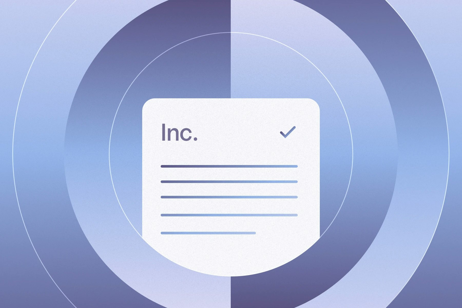 Illustration of incorporation document with a list and checkmarks.