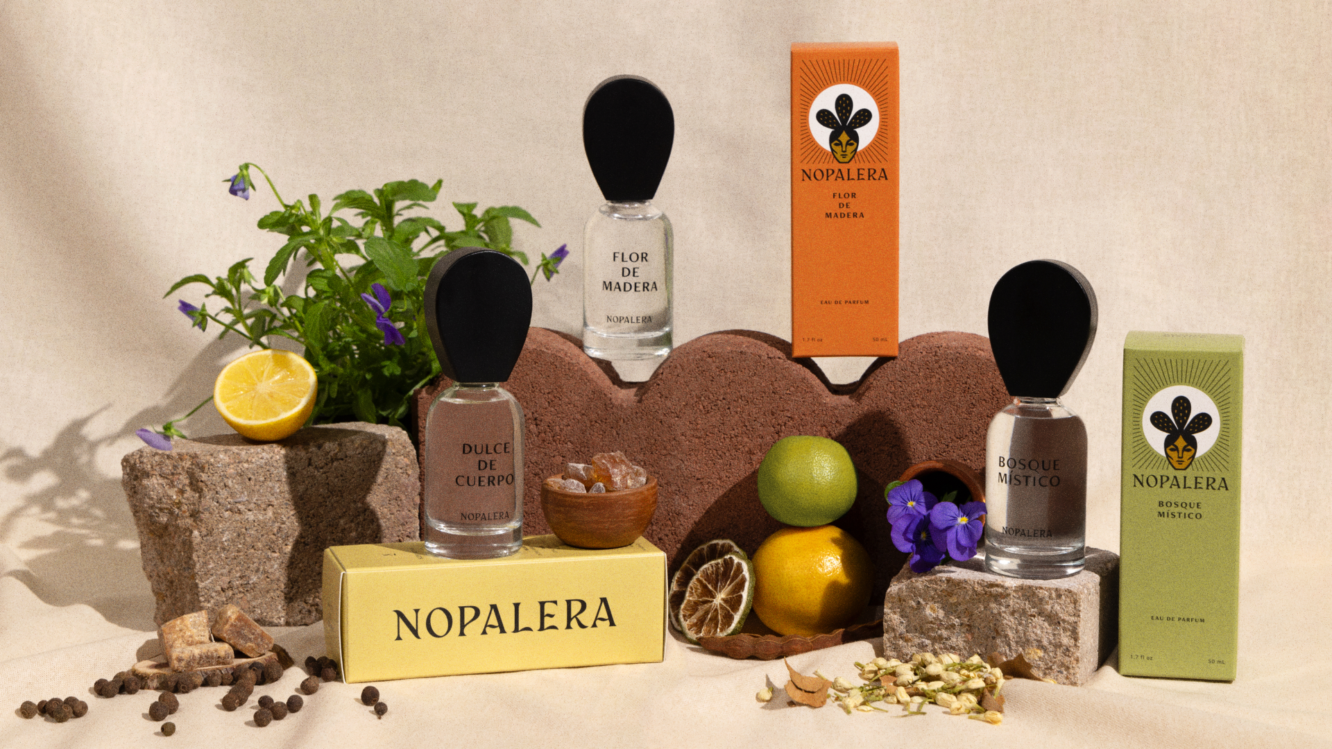 Nopalera beauty products on display