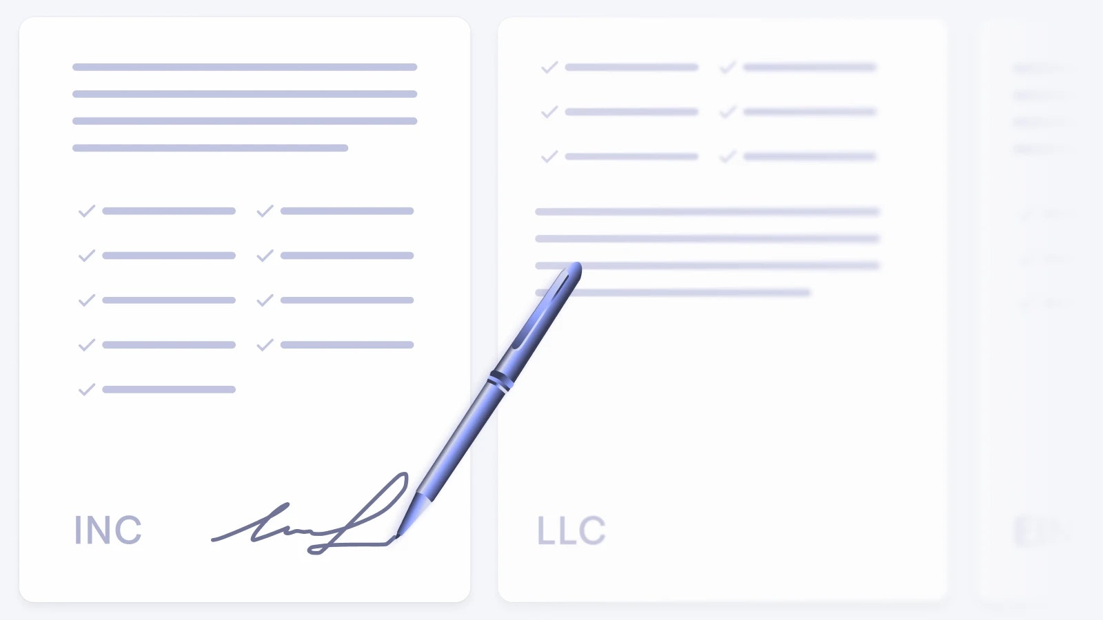 Image of signing a formation document Image of signing a formation document