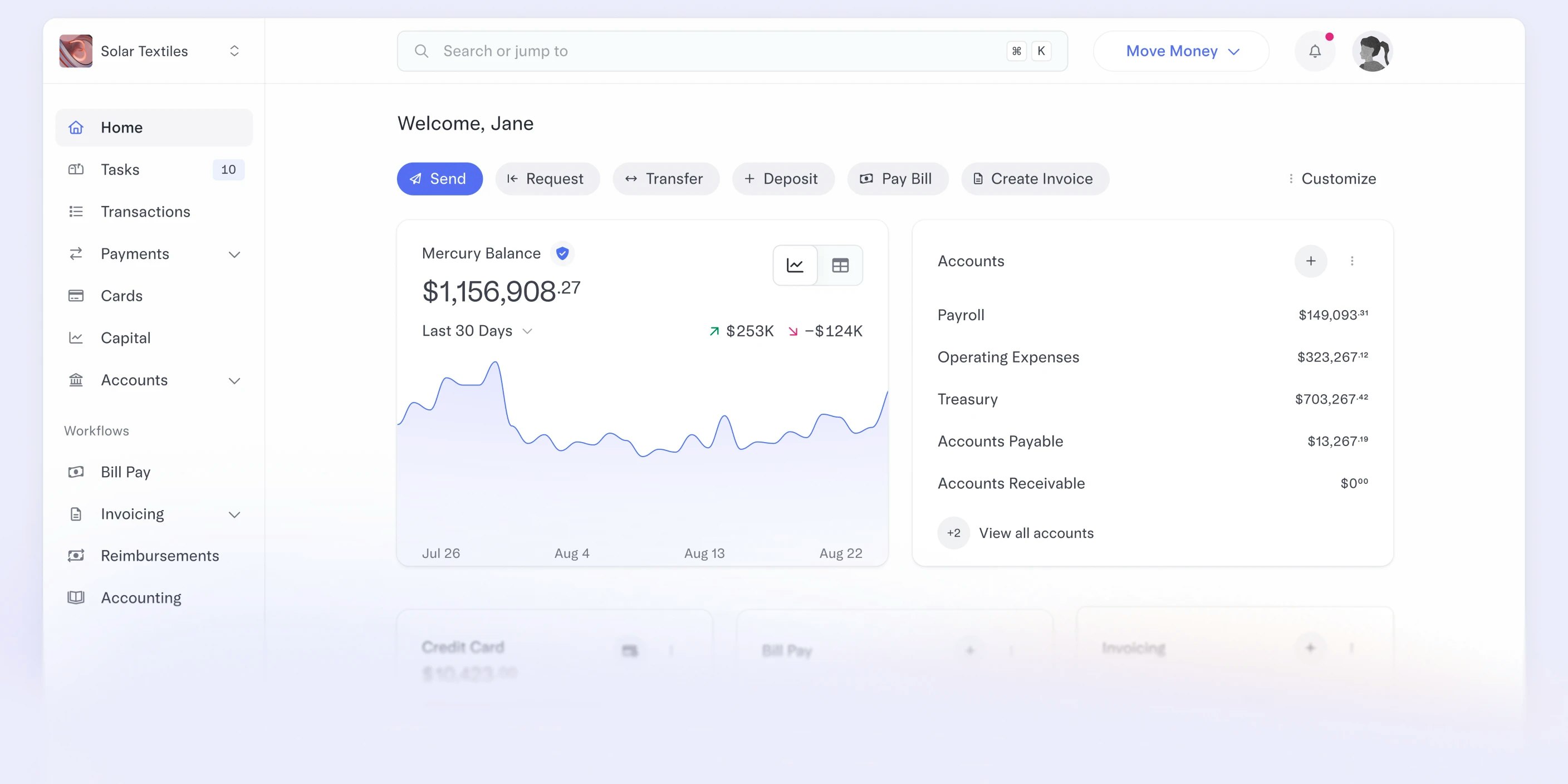 Mercury Dashboard