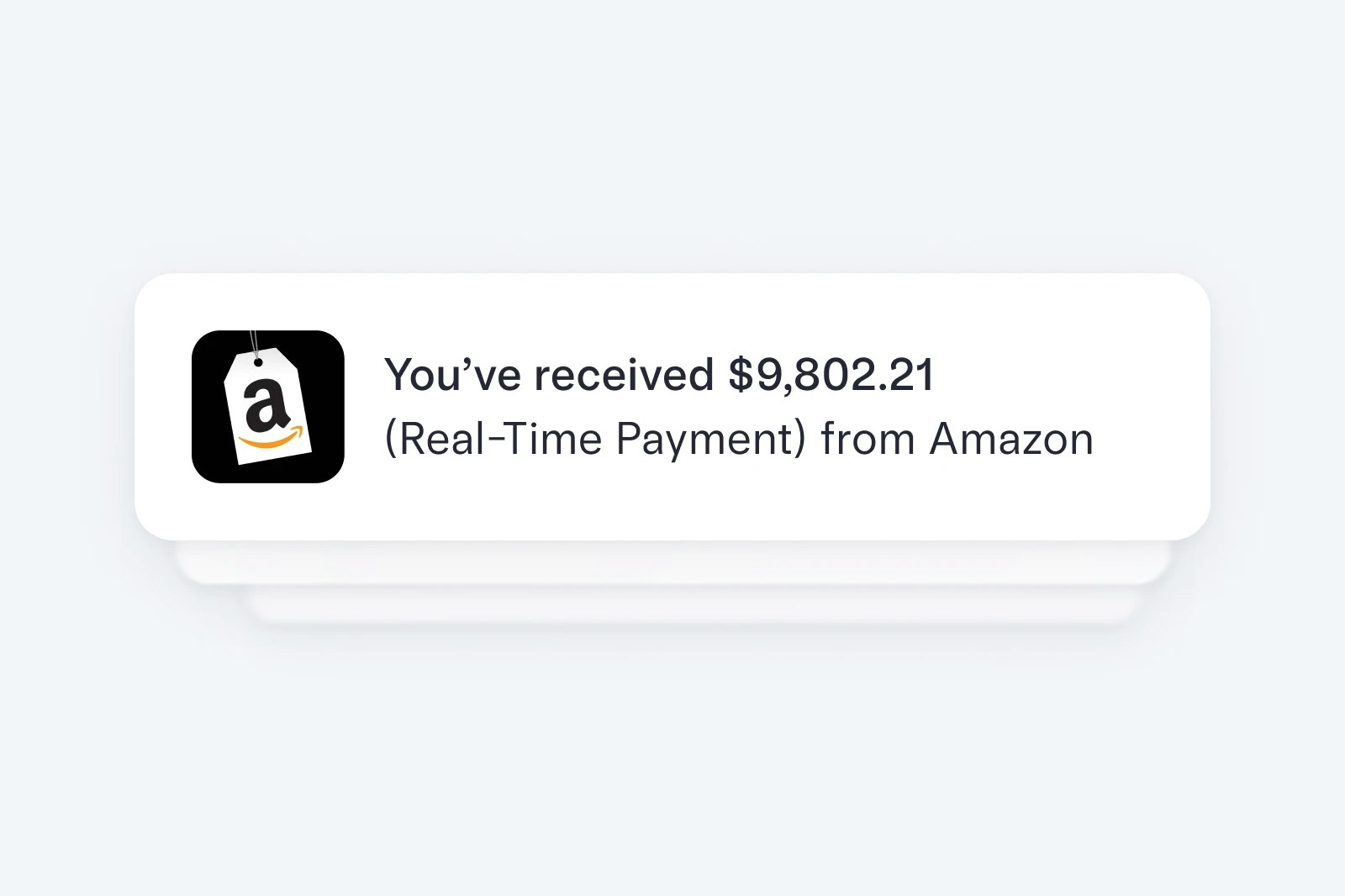 Notification stating a $9K deposit from Amazon