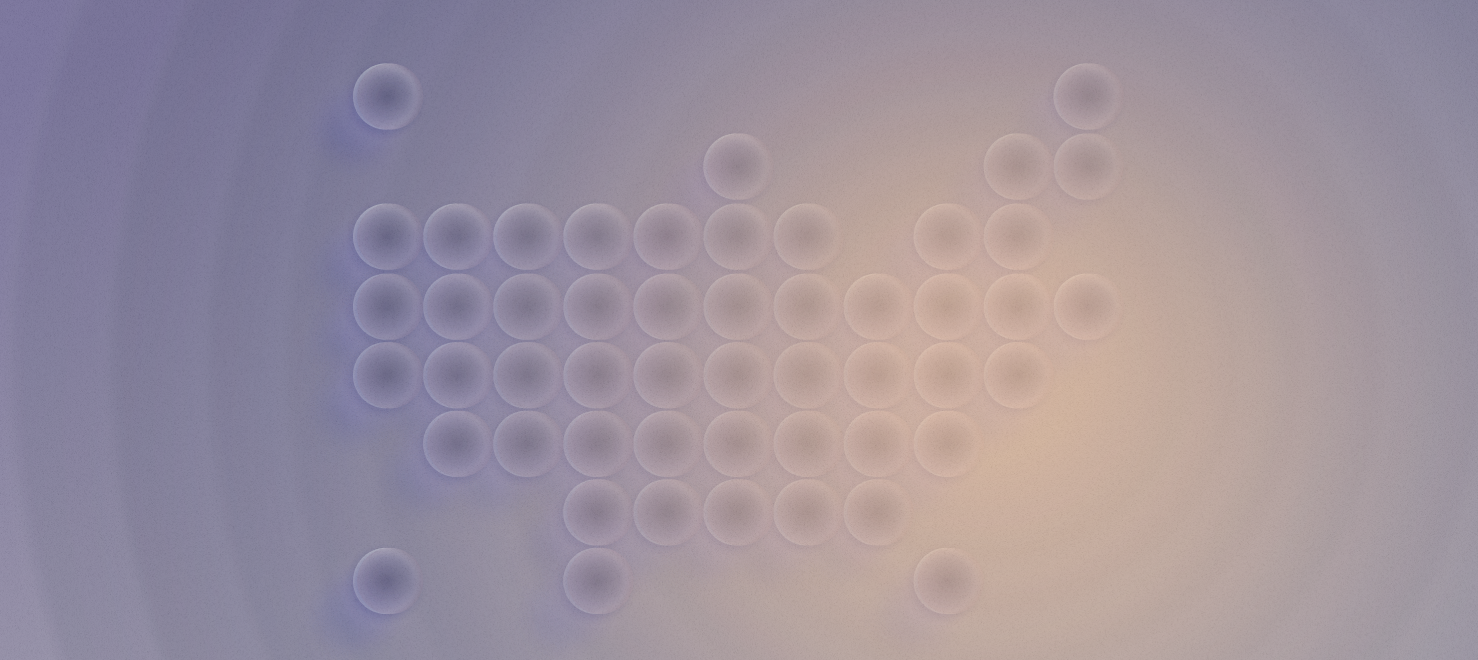 Dots forming shape of United States