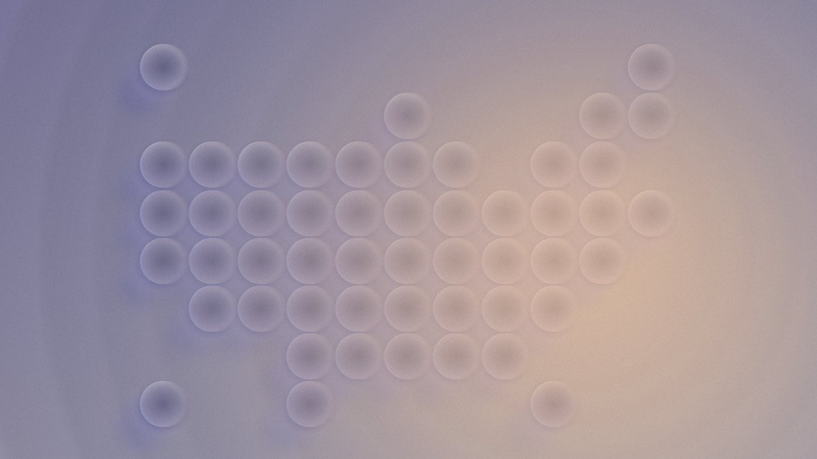 Dots forming shape of United States
