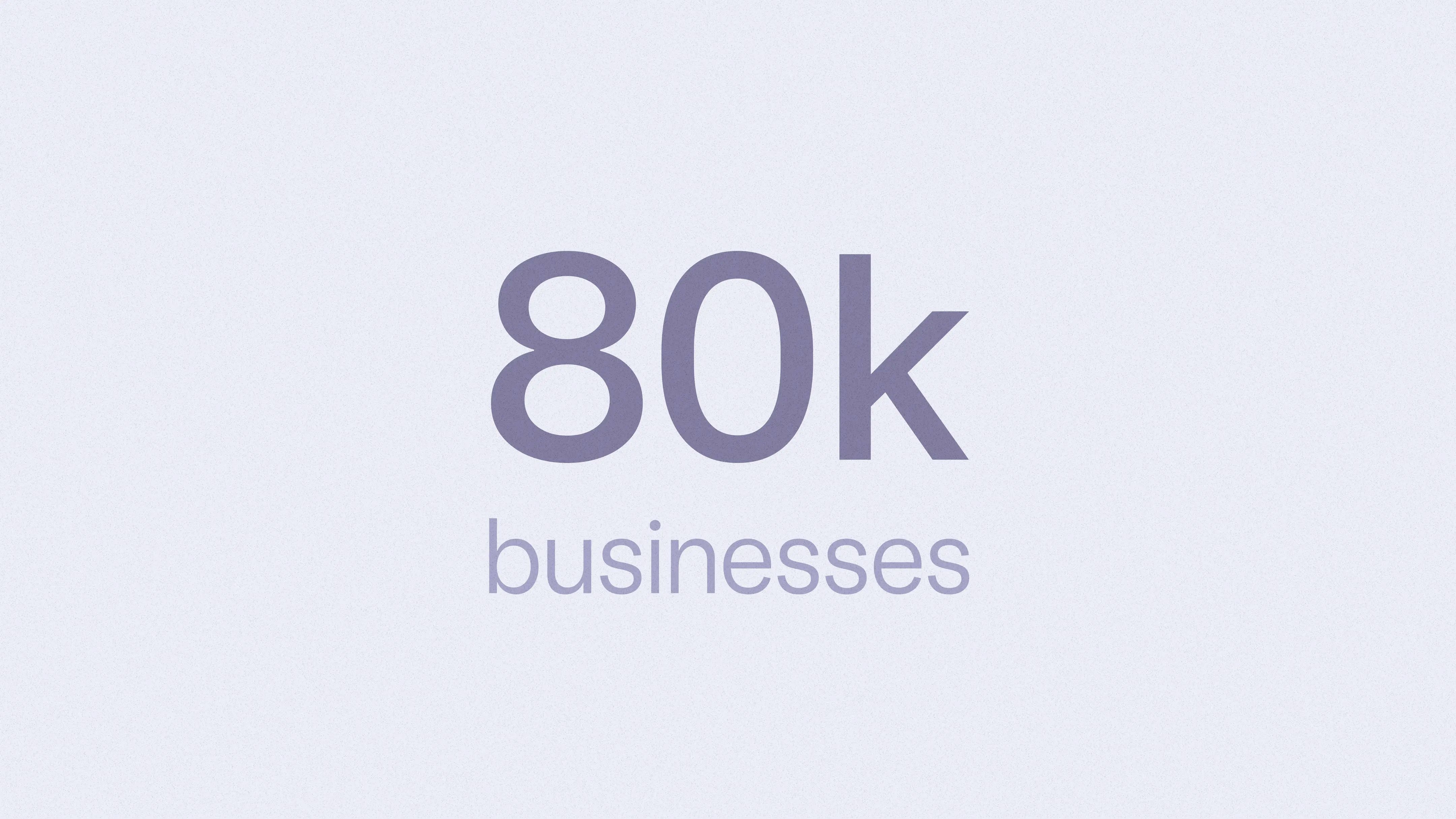 Graphic: "80k businesses"