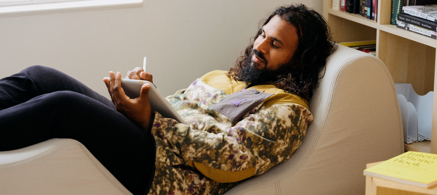 Katta on his Daylight tablet