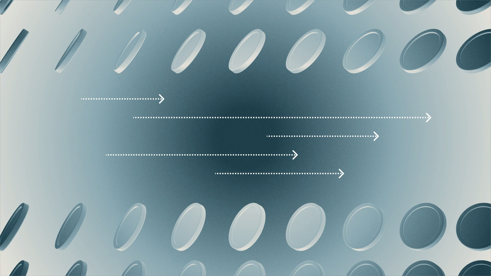 Directional arrows in between sides of coins