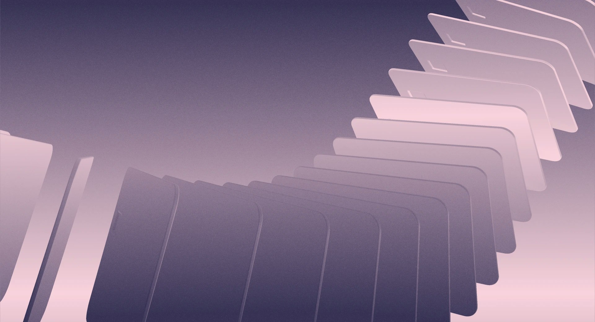 Flowing stack of credit cards