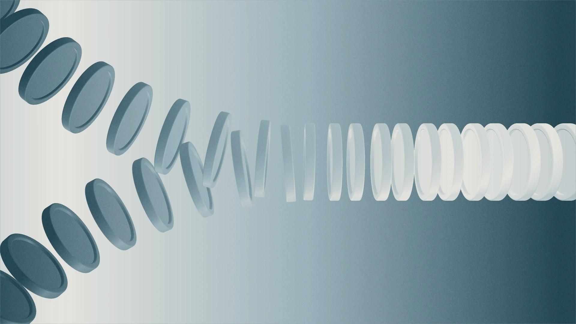 Two streams of coins flowing into one