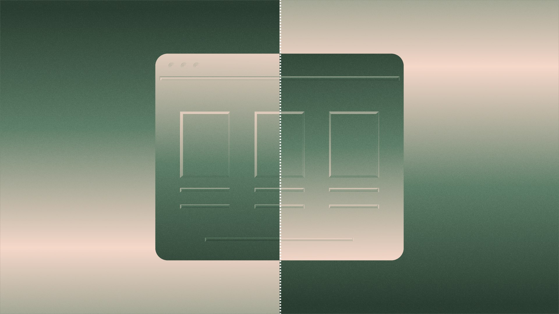 Green website icon with vertical line