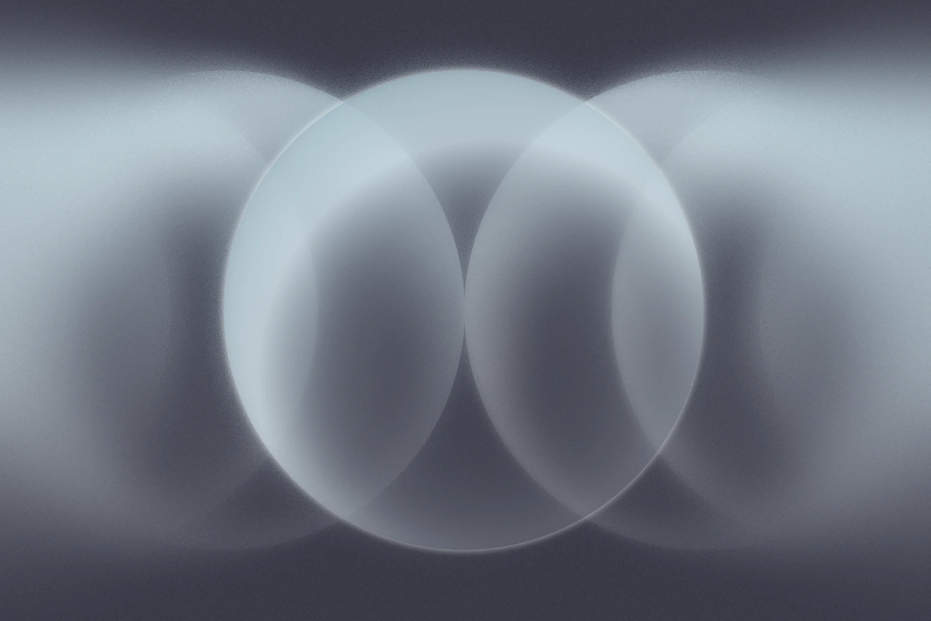 Abstract illustration of overlapping circles, suggesting a unified view of incoming and outgoing funds.