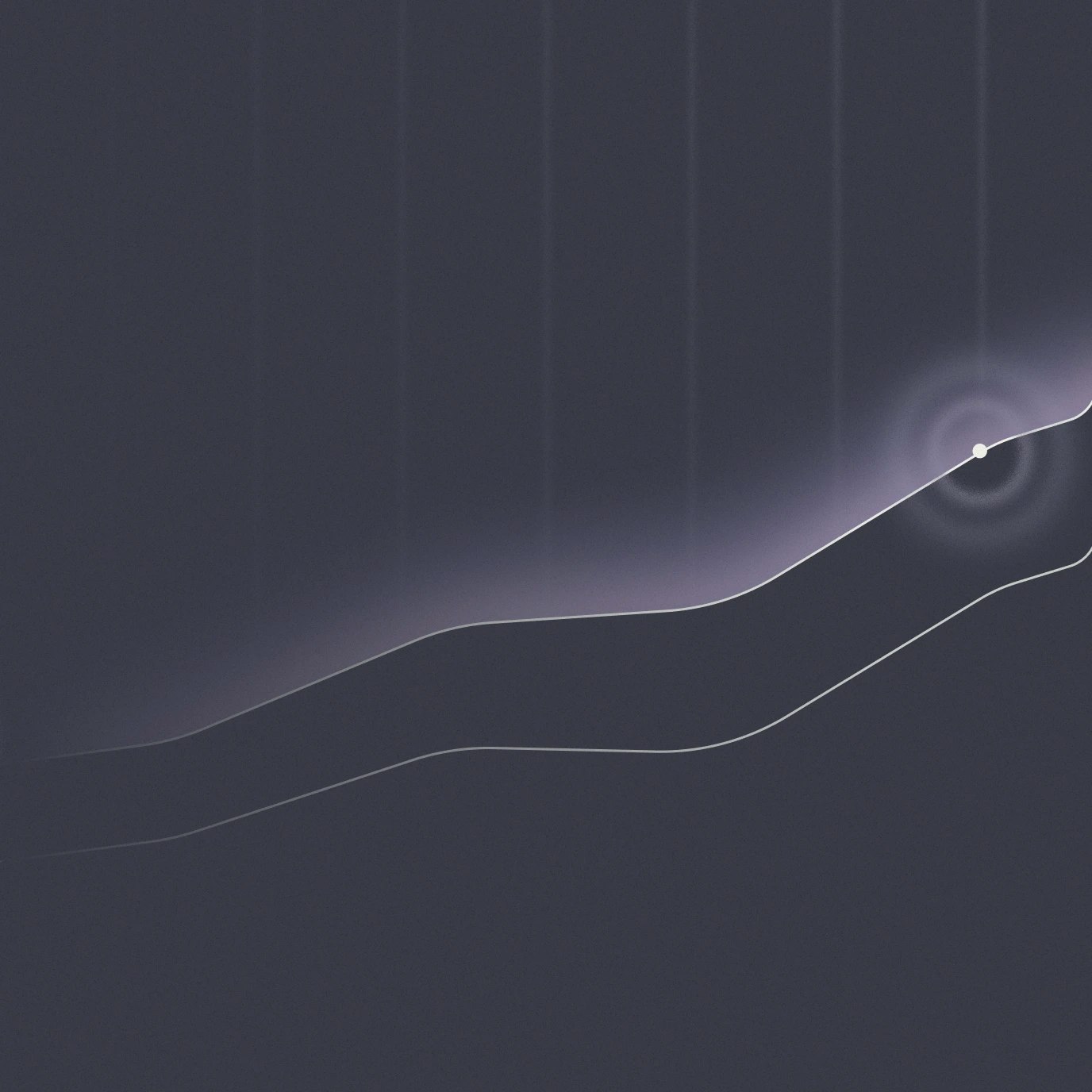 Stylized graph with an upward trajectory, suggesting growth over time.