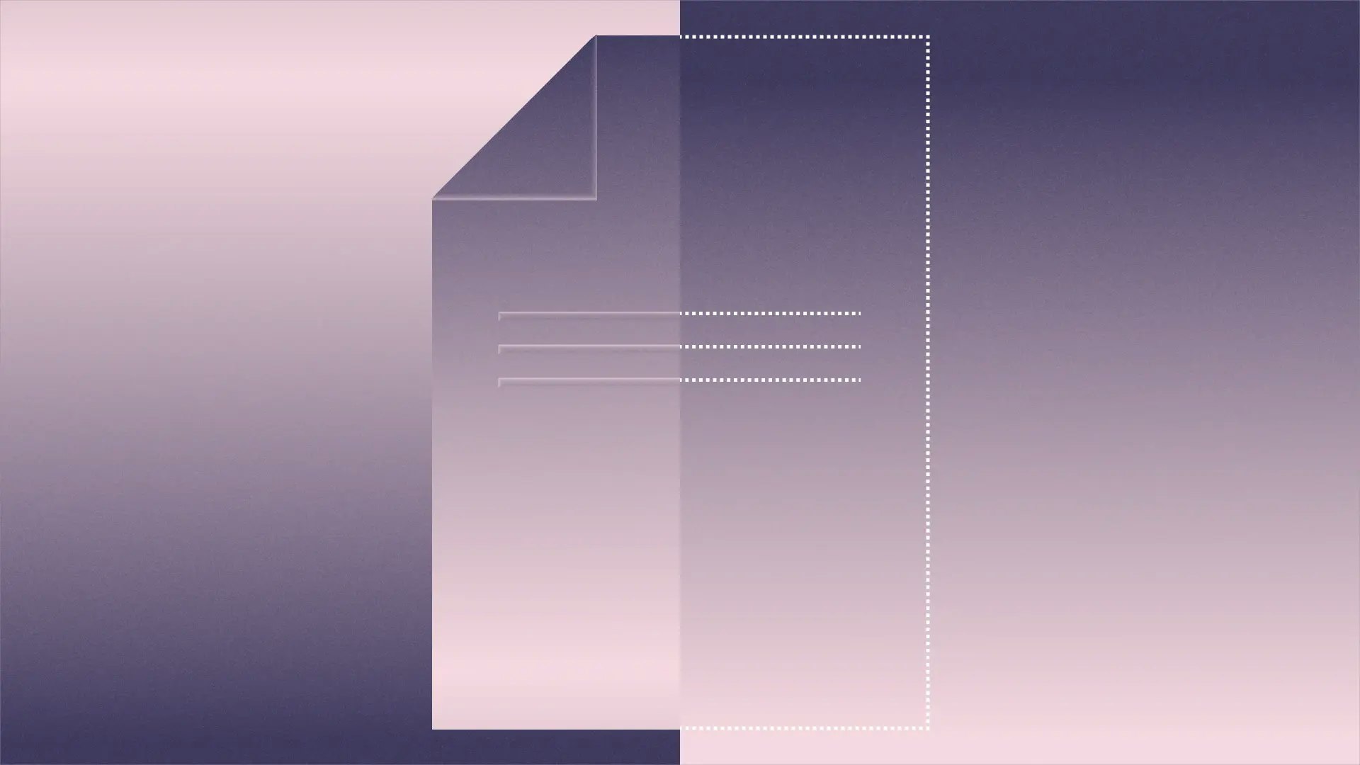 Purple paper icon with folded corner