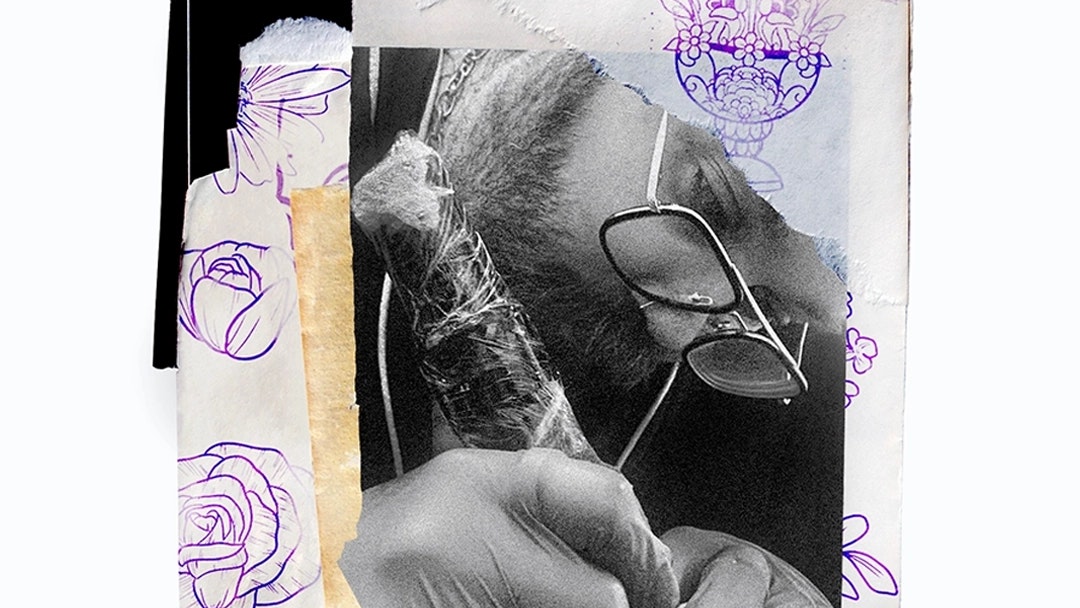 Collage of photos and sketches from Colgrave