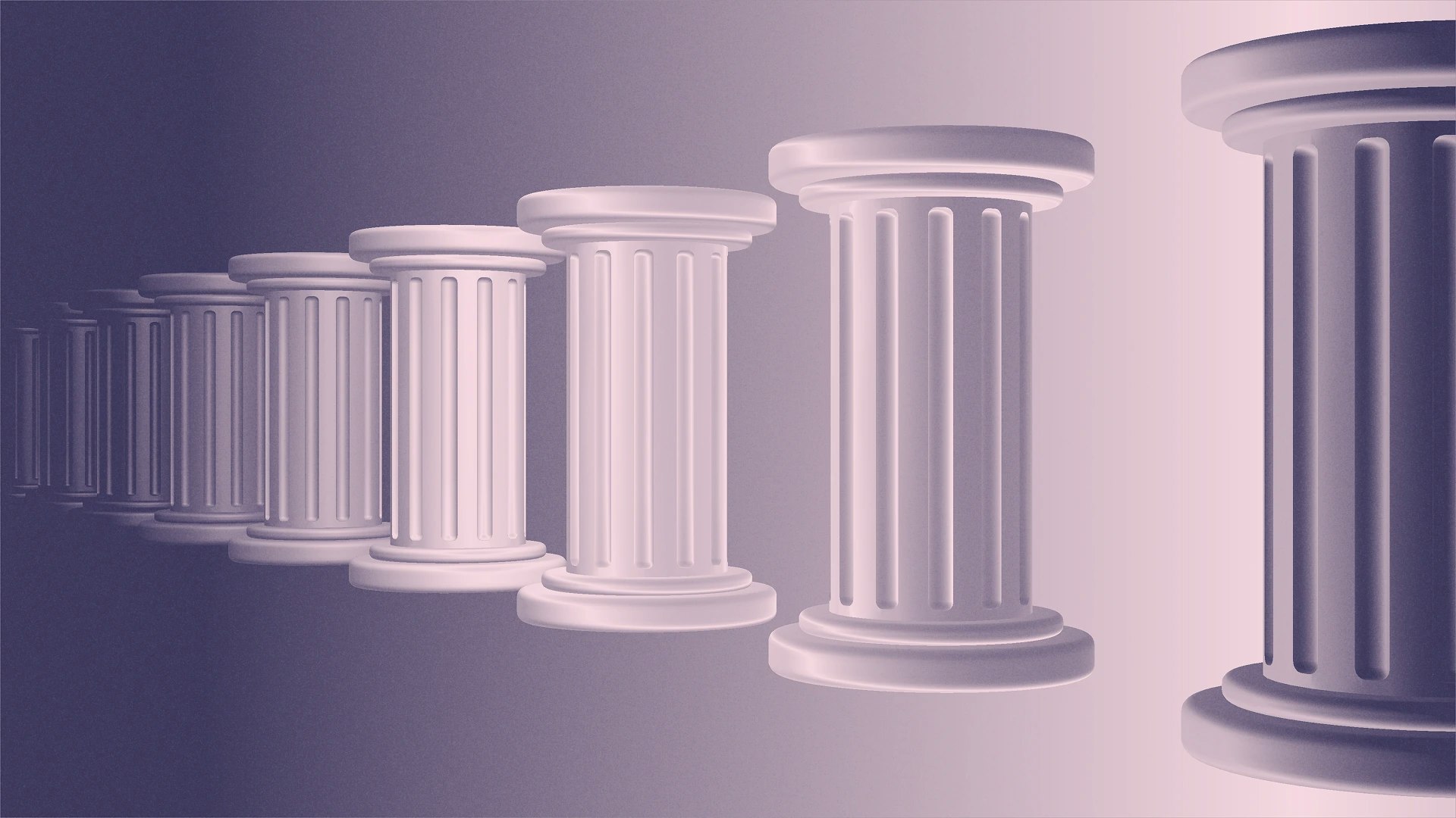 Series of bank columns