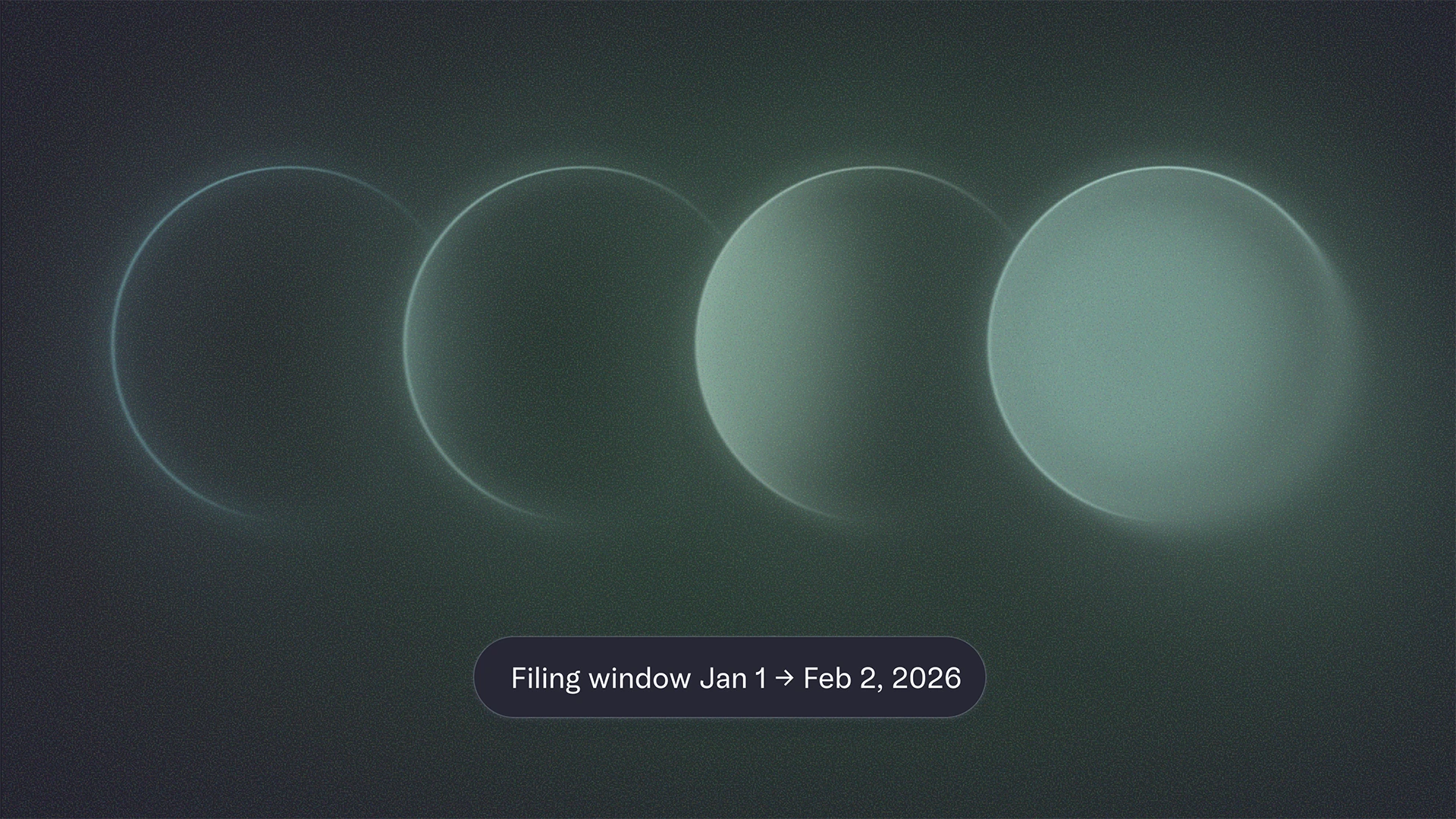 An image showing four overlapping circles with text ‘Filing window Jan 1 → Feb 2, 2026