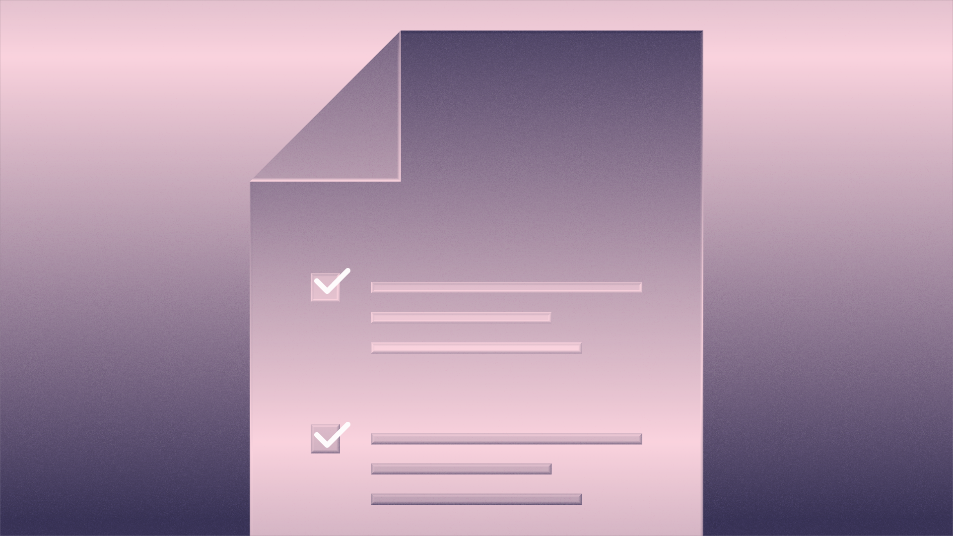 Folded paper checklist icon