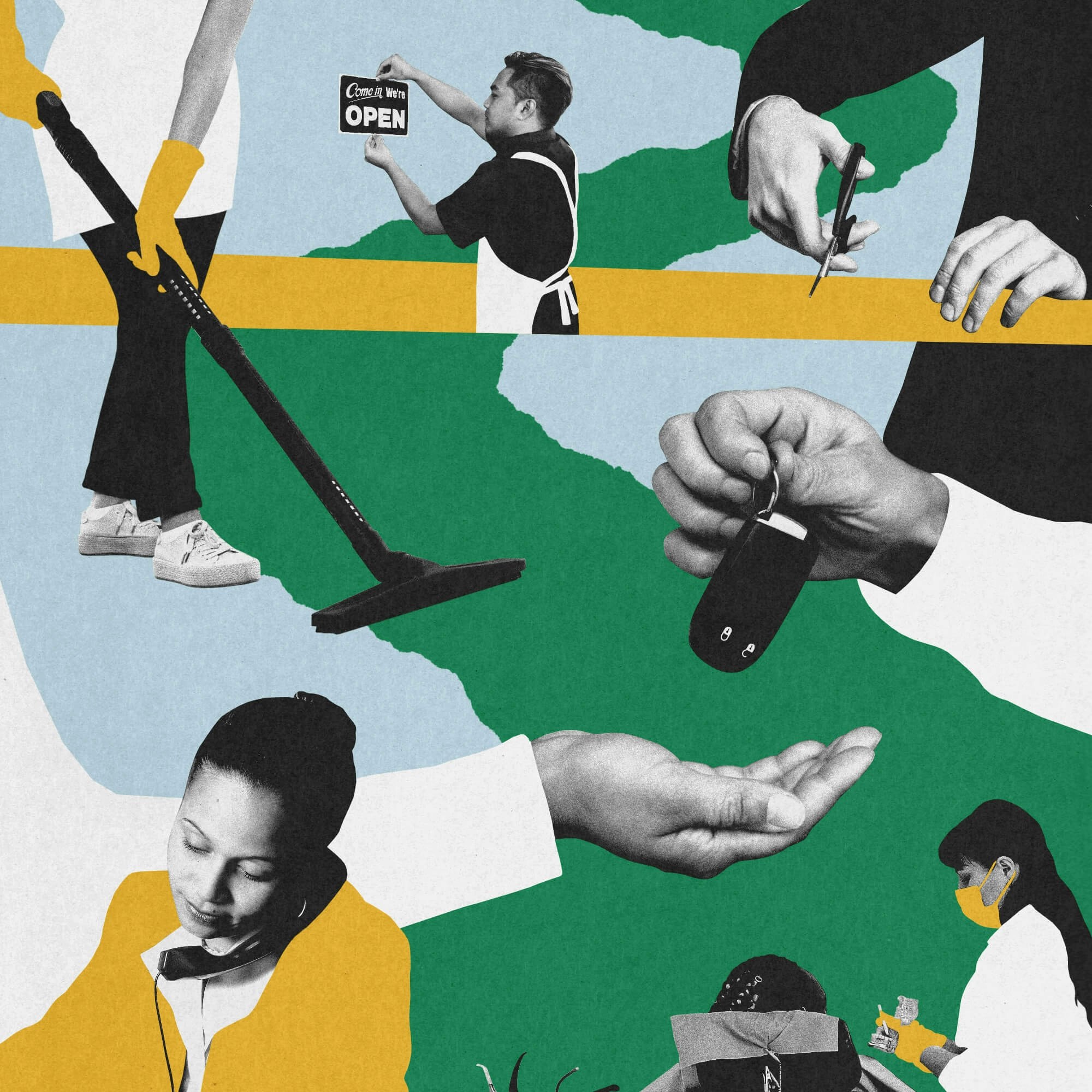 Collage of small business owners