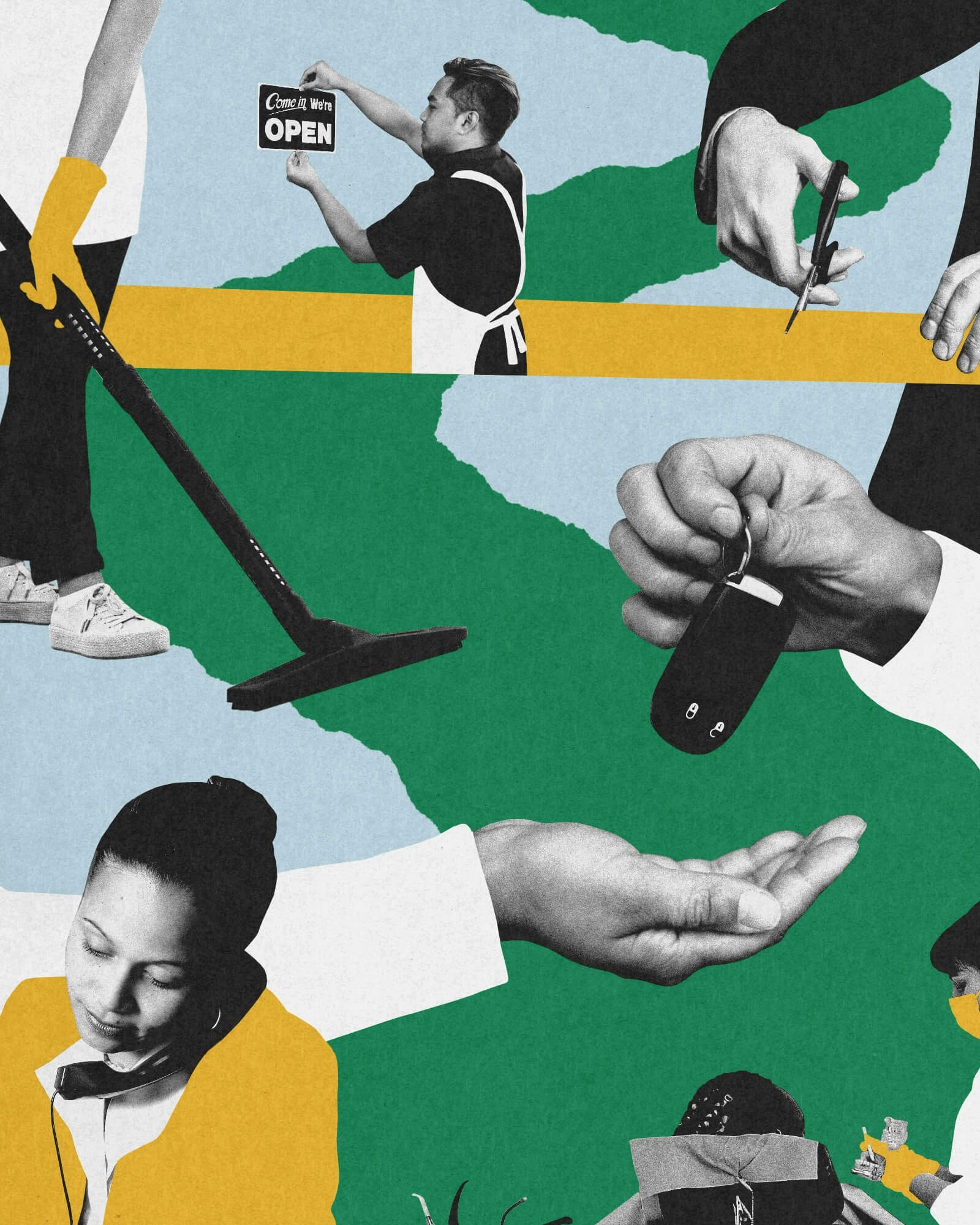 Collage of small business owners