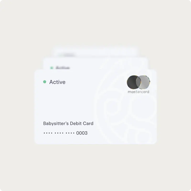 Babysitter's debit card