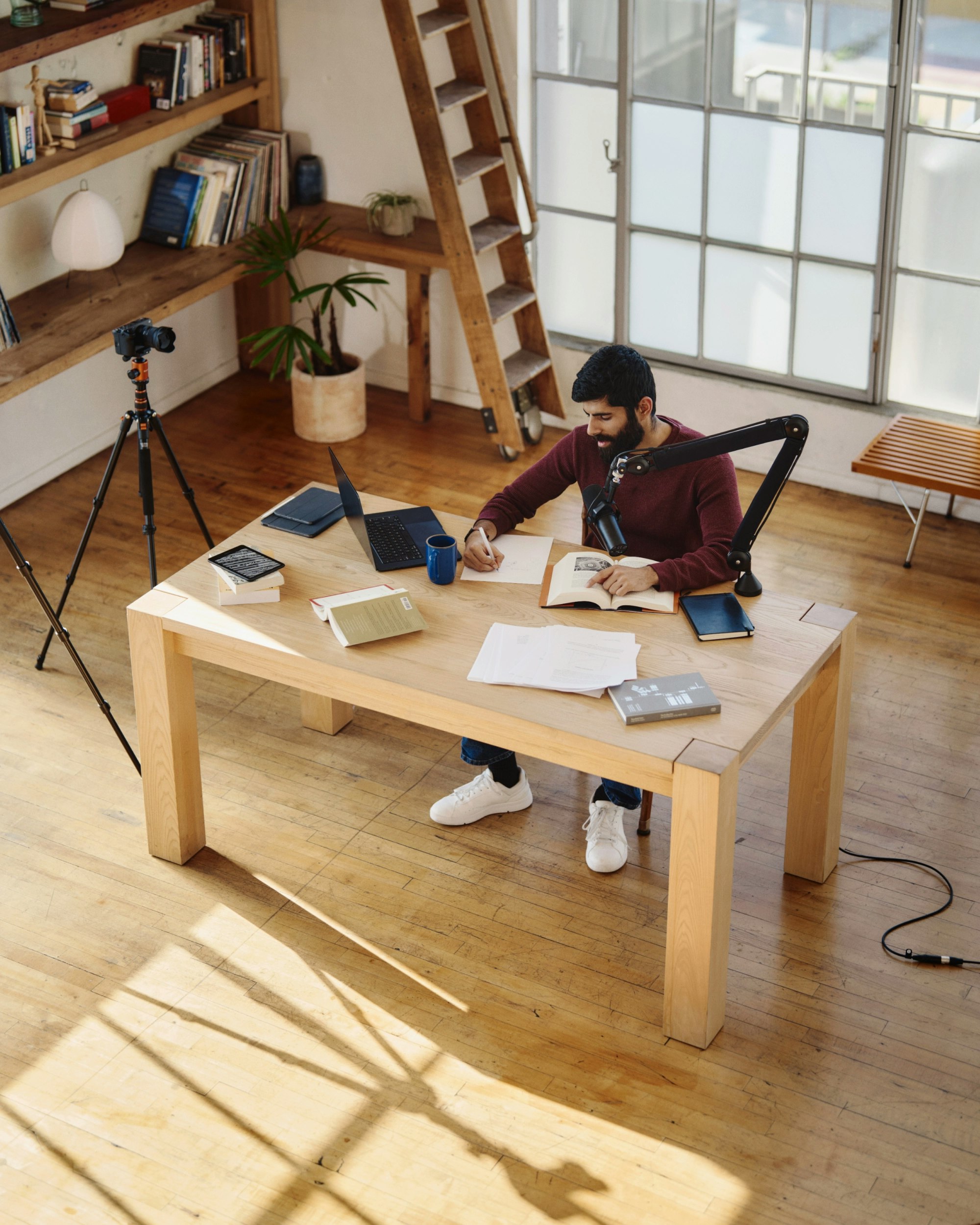 Dwarkesh Patel prepping notes