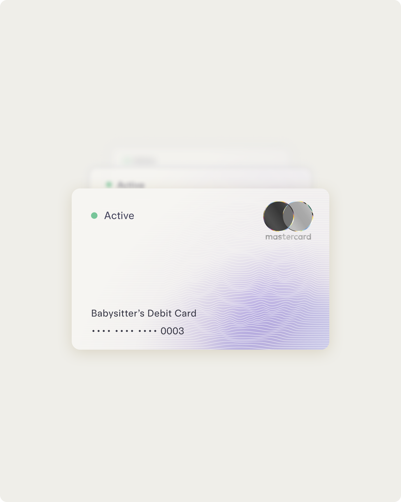 Babysitter's debit card