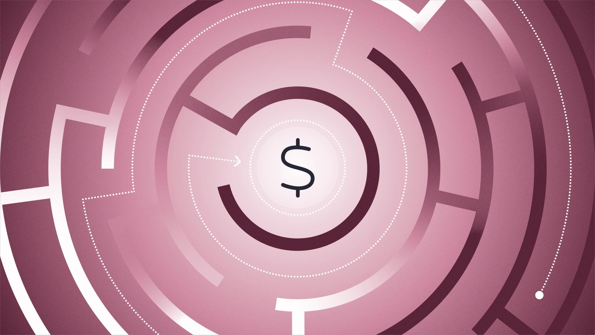 Red maze to dollar sign