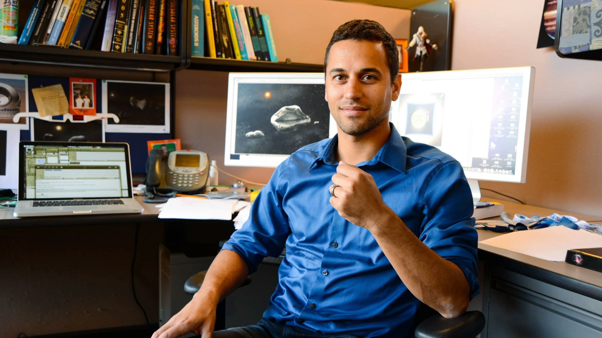 Franck Marchis at his desk