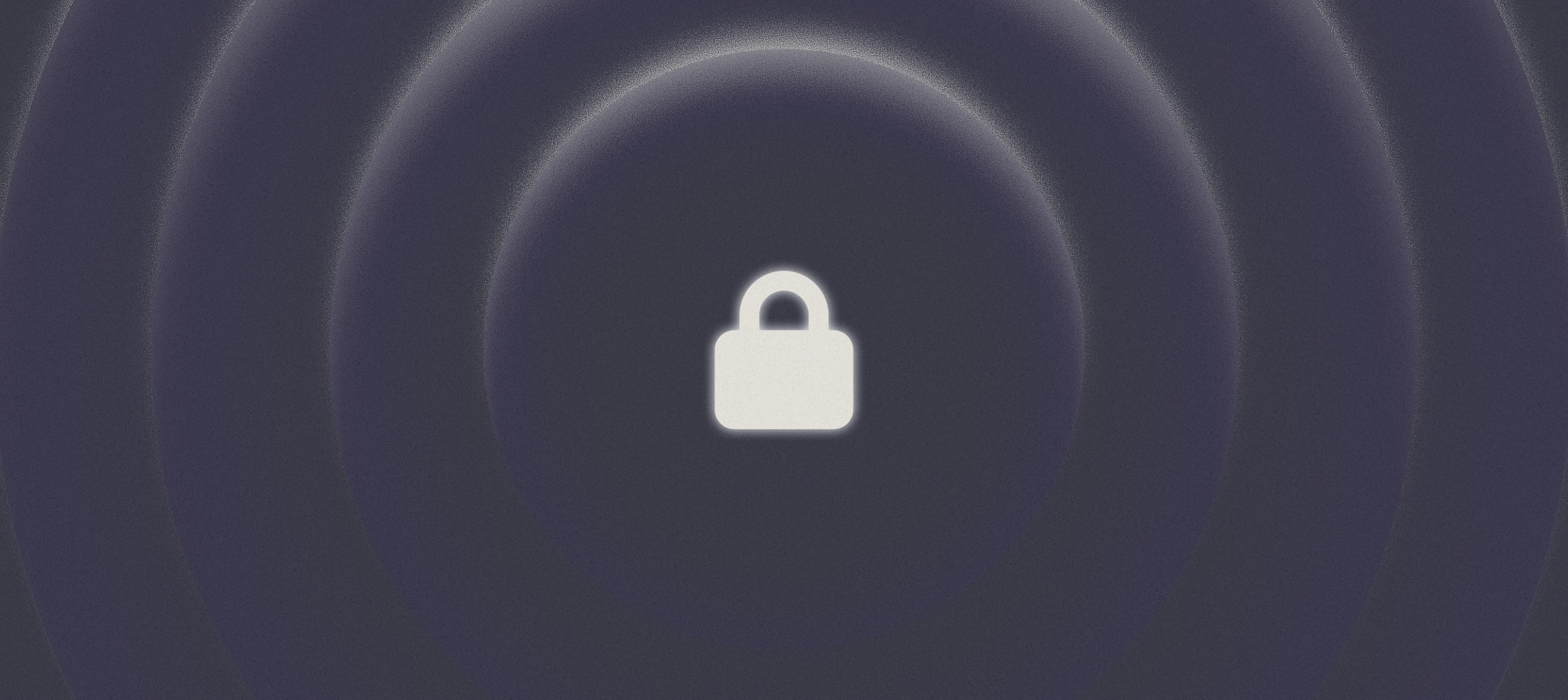 Lock icon at center of co-cencentric semi-circles