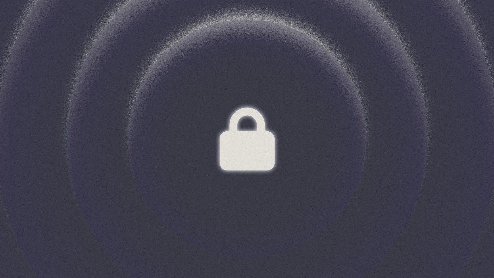 Lock icon at center of co-cencentric semi-circles
