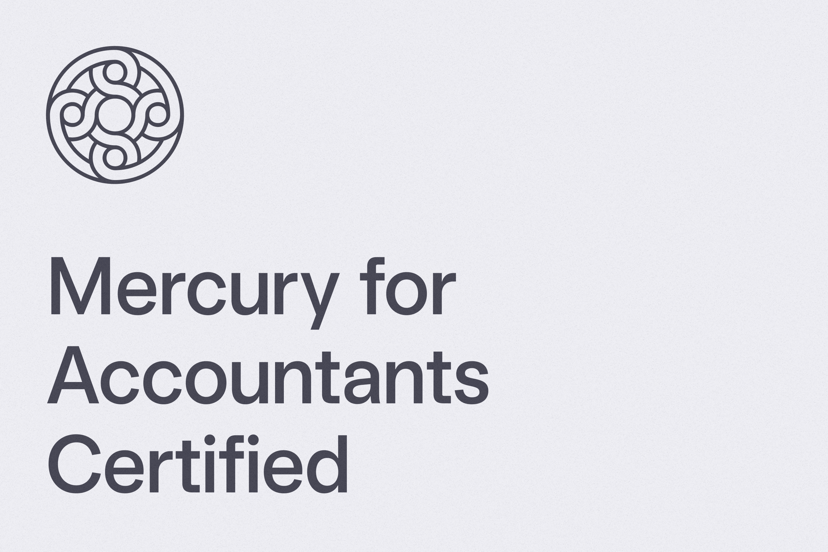 Image of the "Mercury for Accountants Certified" badge that accountants earn when completing the Mercury for Accountants course