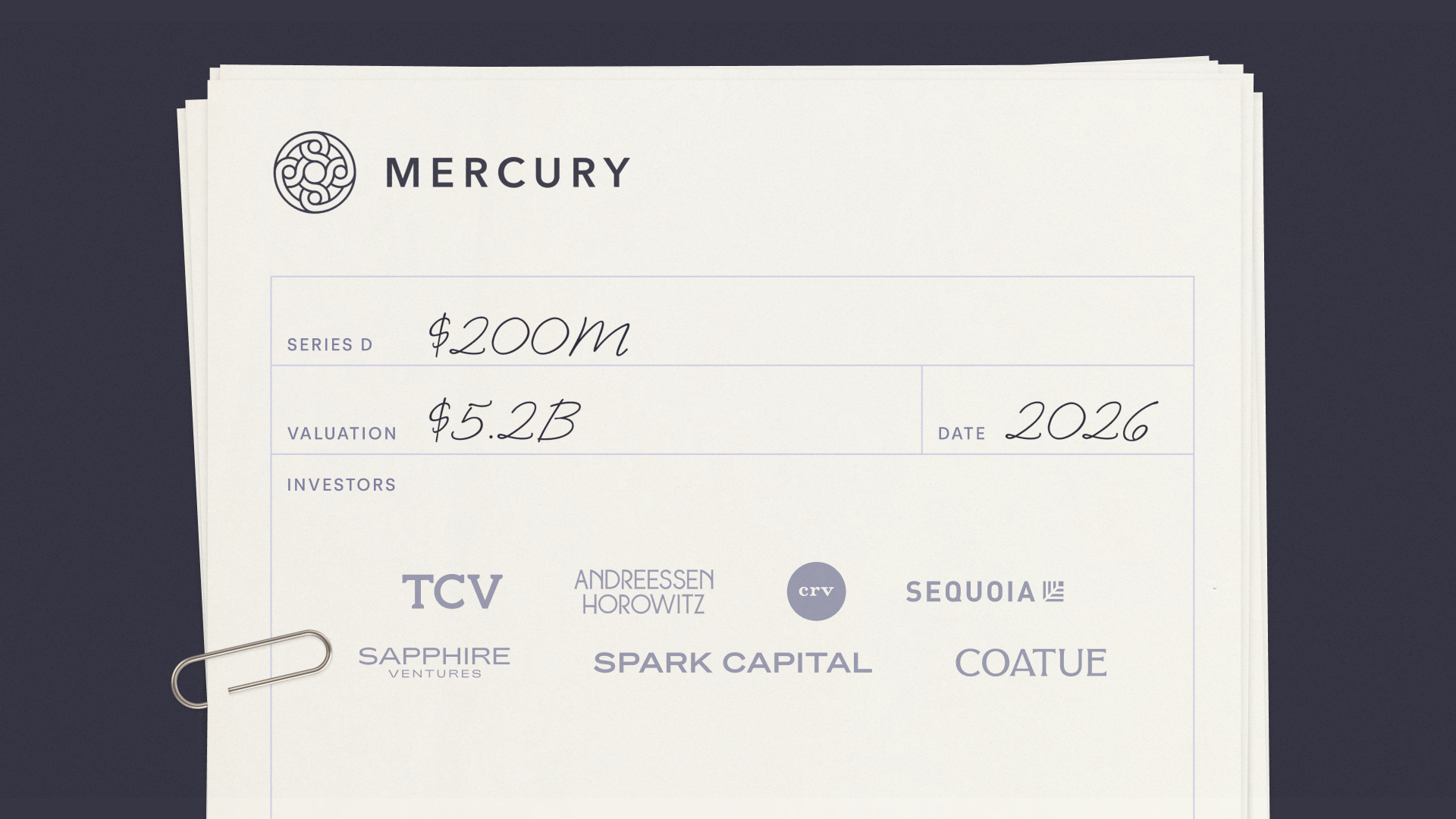 Mercury Series D highlights