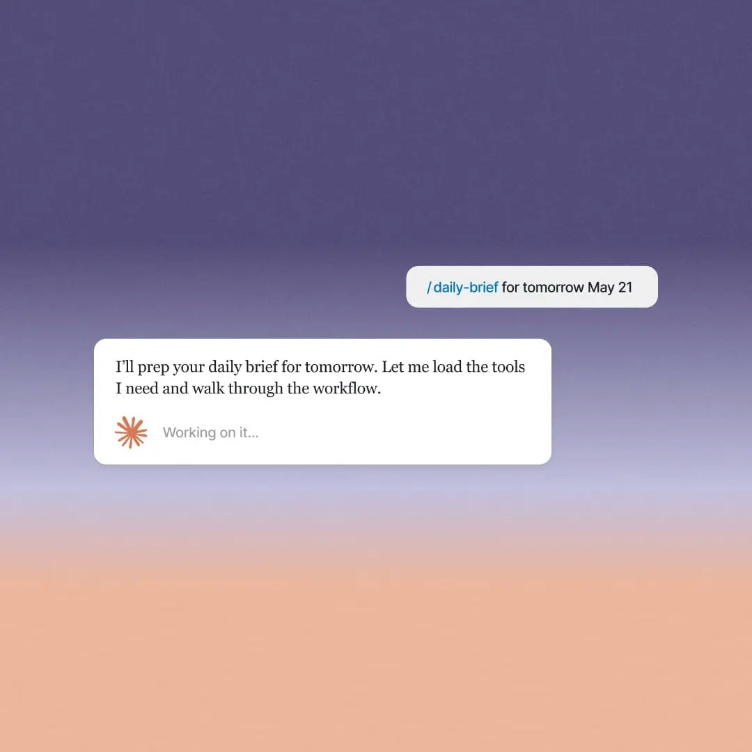 Claude interface for Mosaic's sales daily brief
