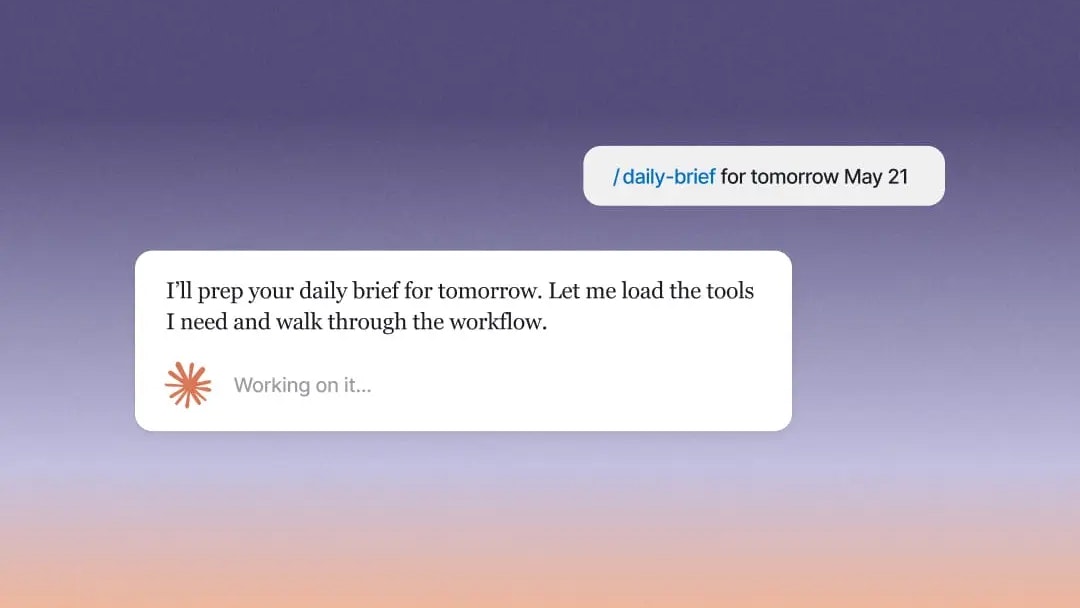 Claude interface for Mosaic's sales daily brief