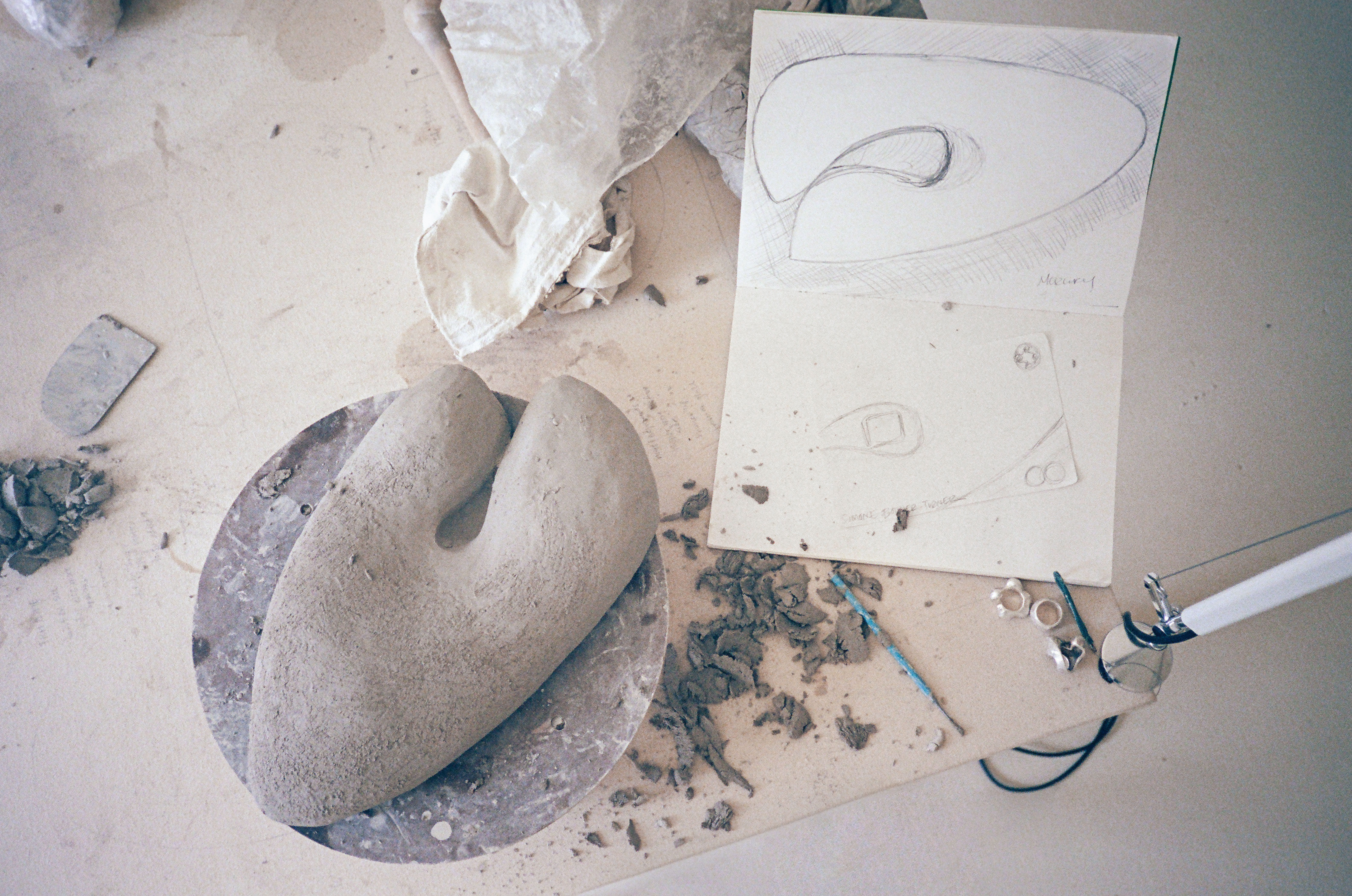 sculpture and sketch