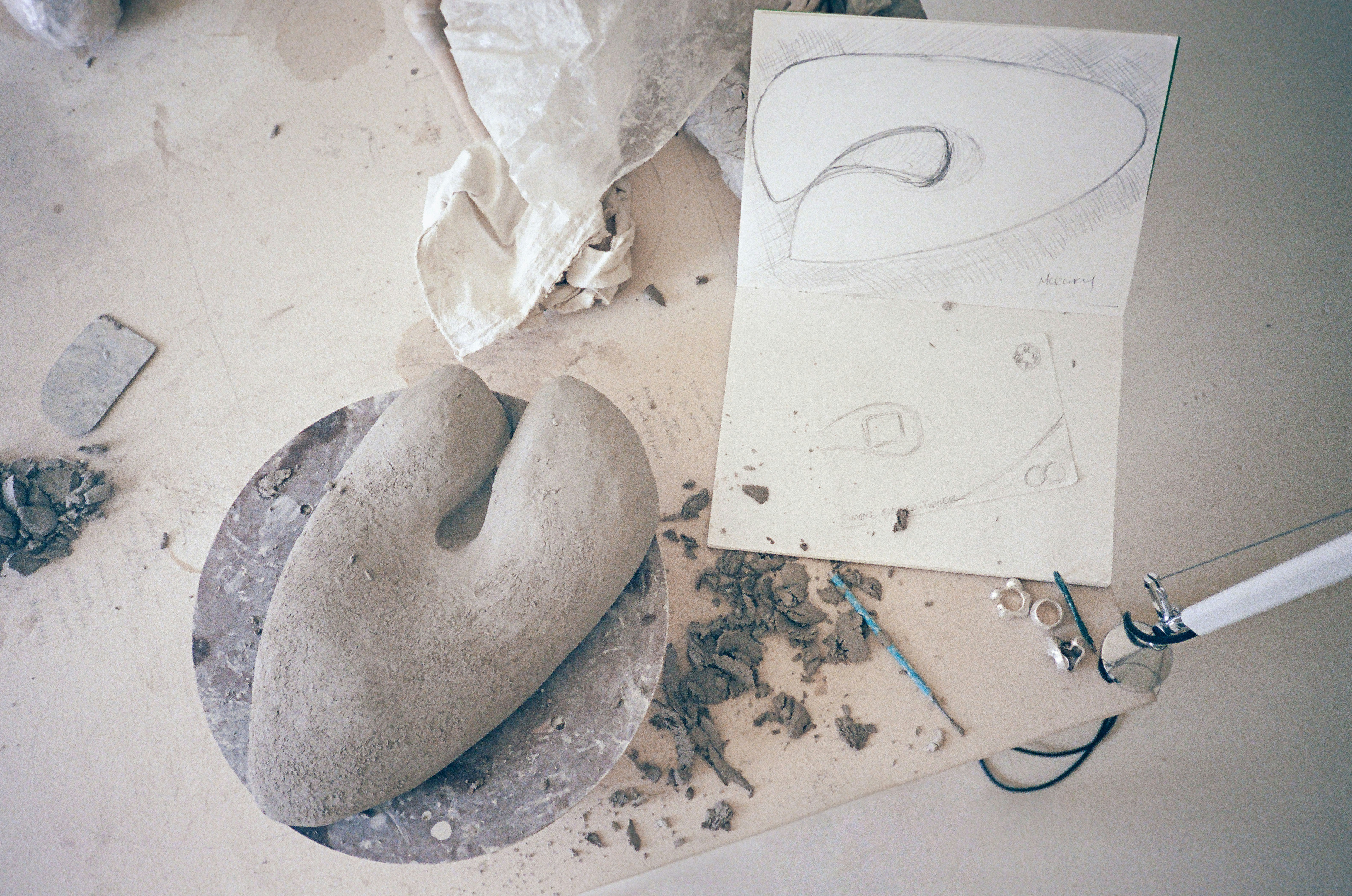 sculpture and sketch
