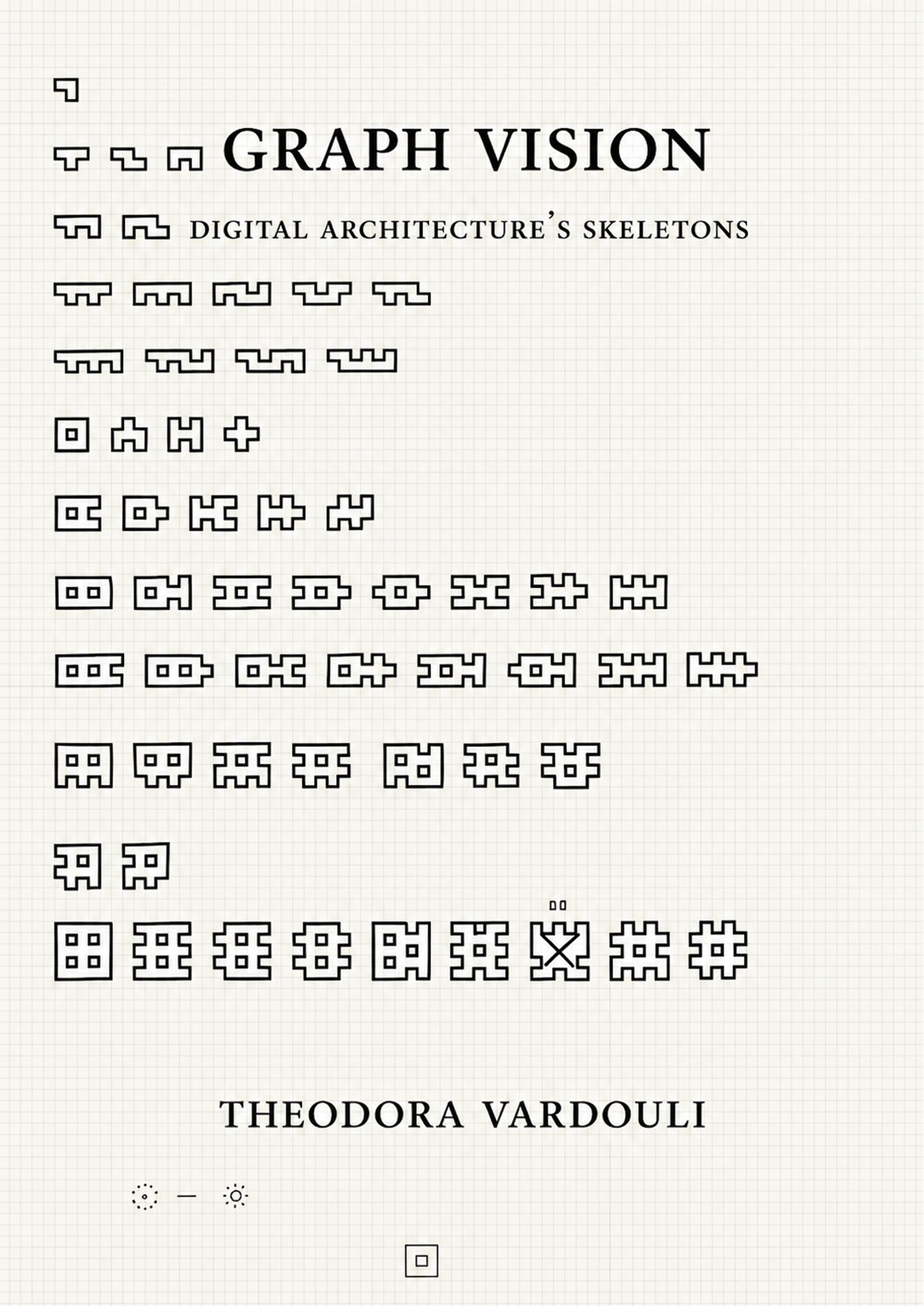 Cover of "Graph Vision," featuring different shapes made out of the squares on graph paper.