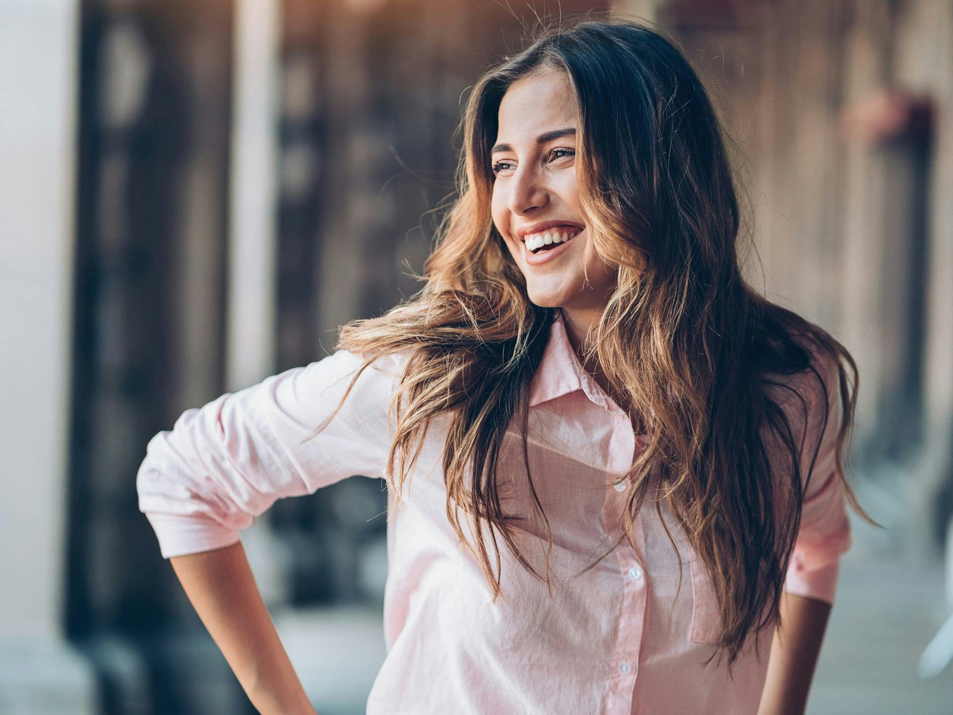 smiling