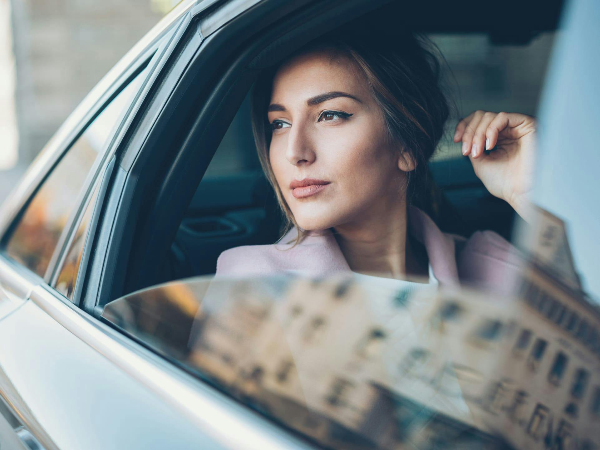 passenger in car