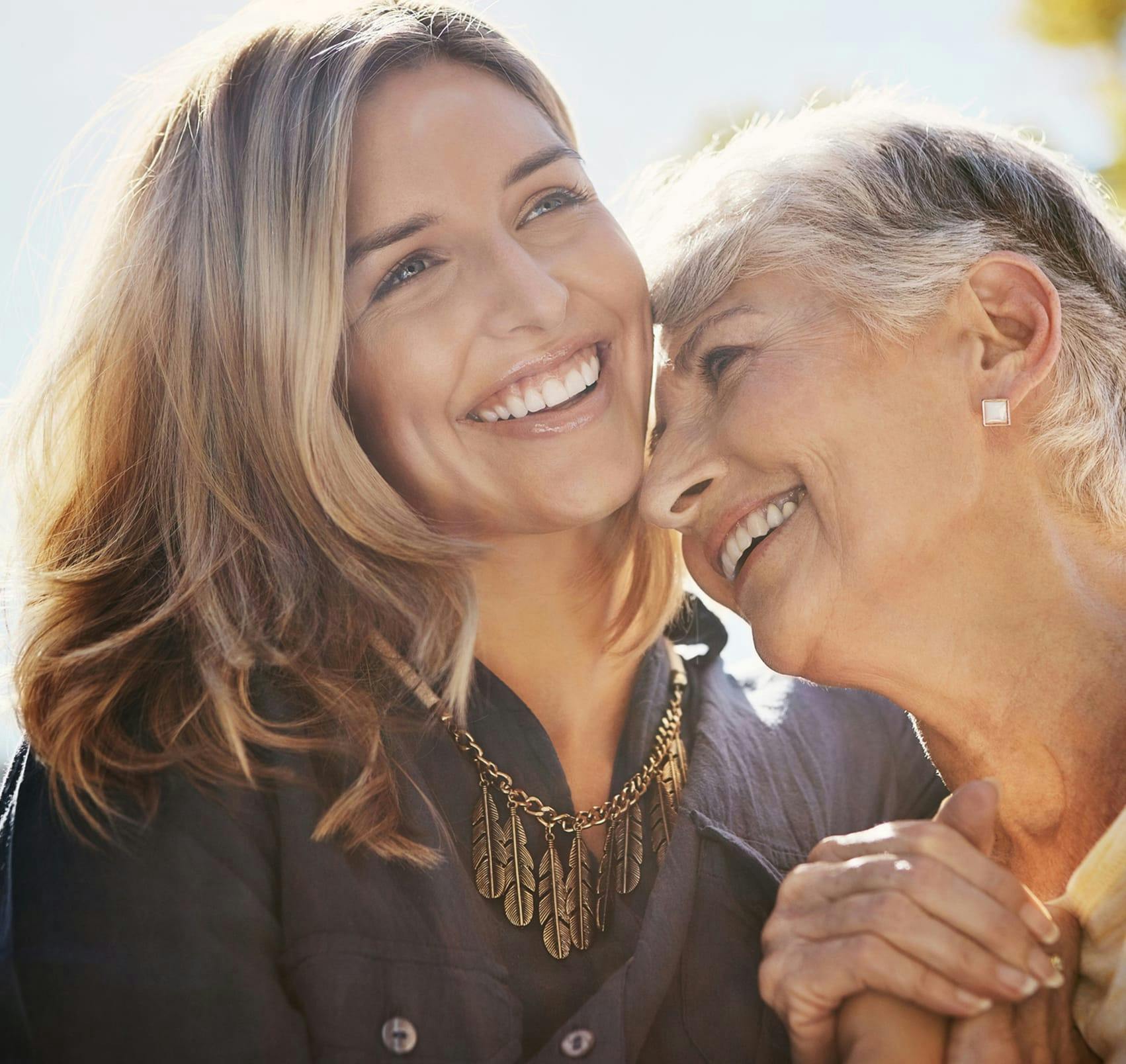 snuggling with daughter