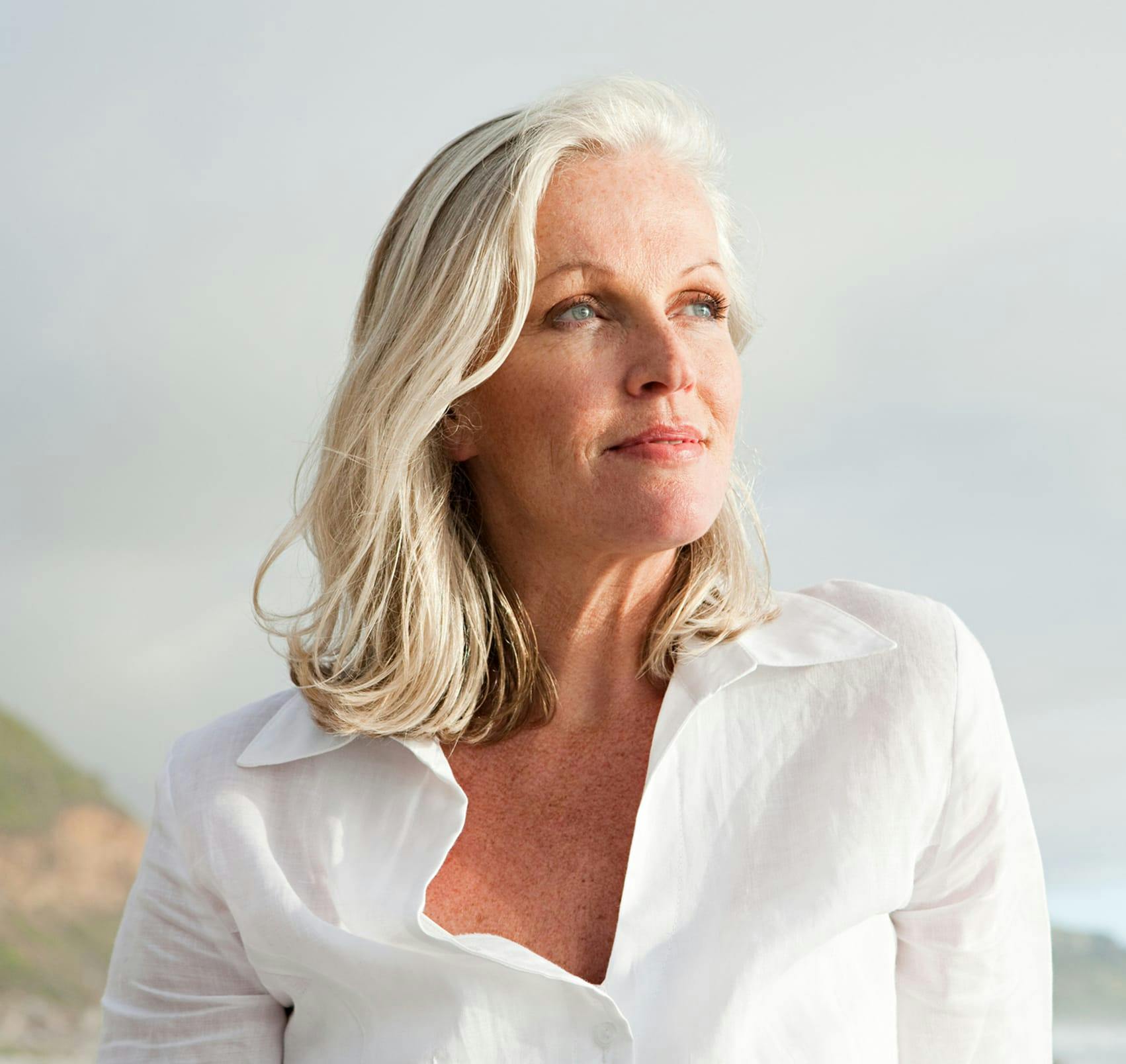 standing at beach cliff