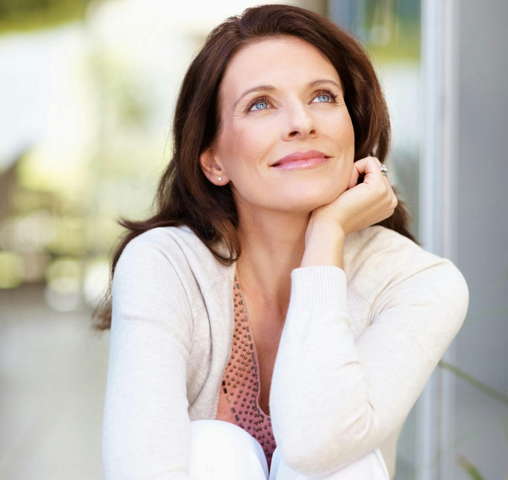 sitting outside home