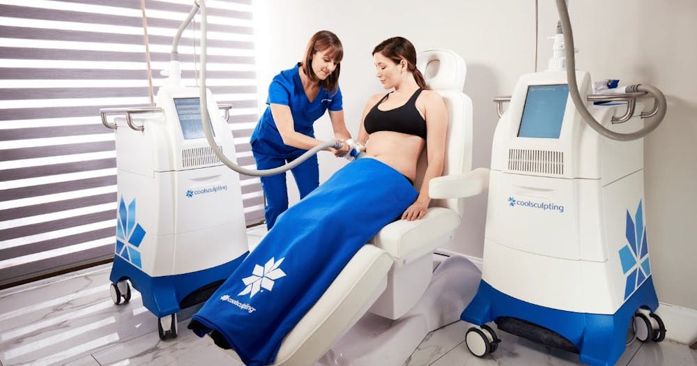 someone receiving Coolsculpting