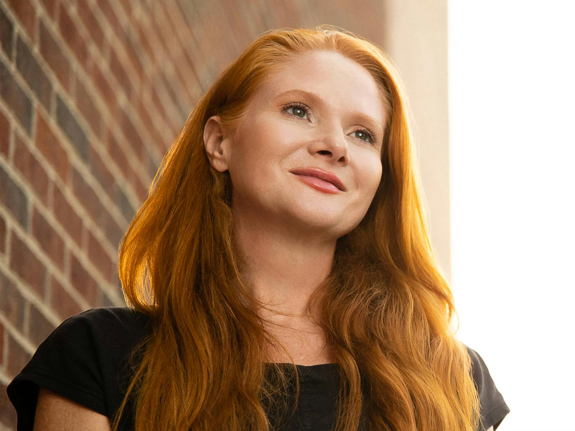 beautiful woman with red hair