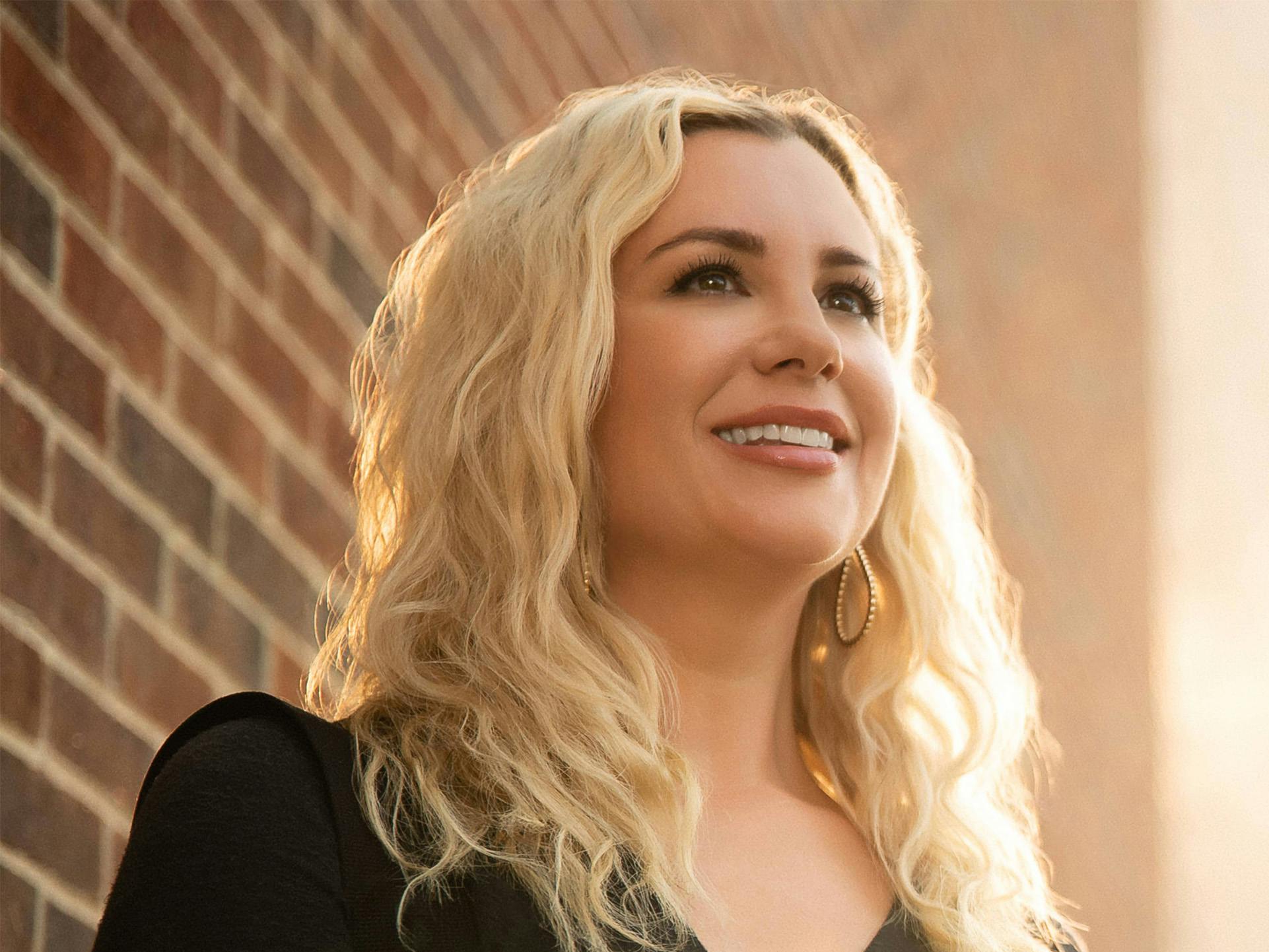 blonde smiling woman