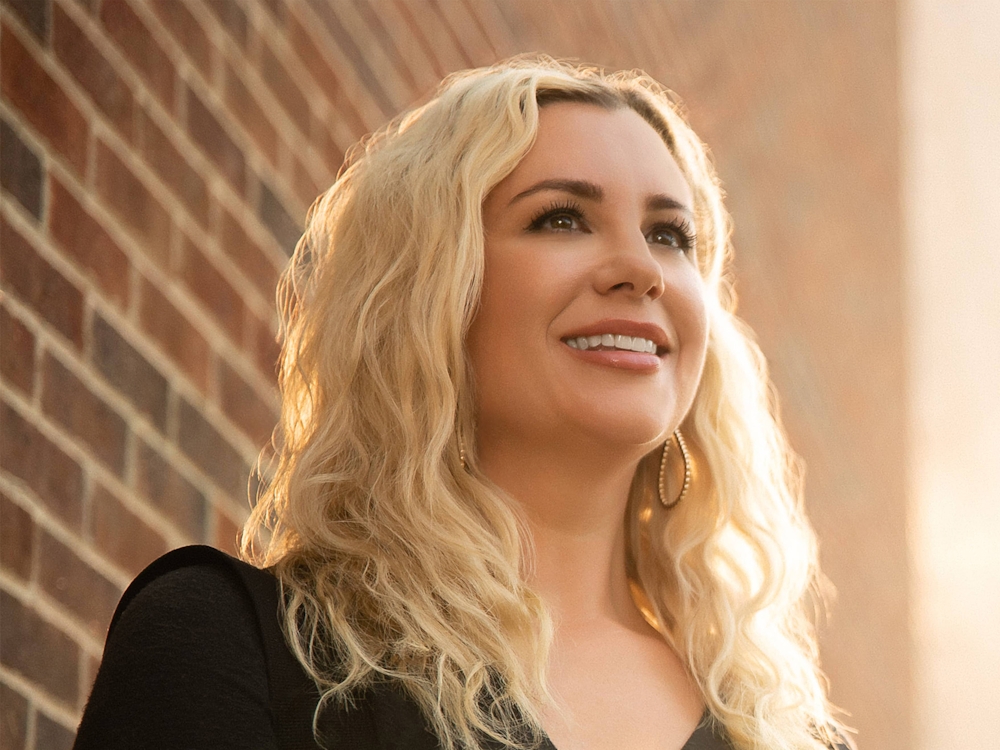 blonde smiling woman